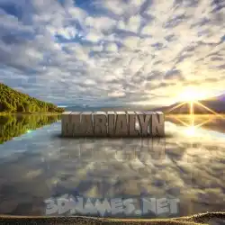 marialyn in Morning Sunrise style - 3D name wallpaper