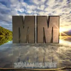 mm in Morning Sunrise style - 3D name wallpaper