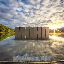 mohd in Morning Sunrise style - 3D name wallpaper