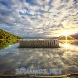 moneshdan in Morning Sunrise style - 3D name wallpaper