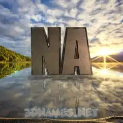 na in Morning Sunrise style - 3D name wallpaper