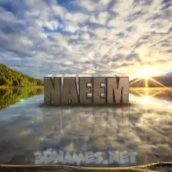 naeem in Morning Sunrise style - 3D name wallpaper