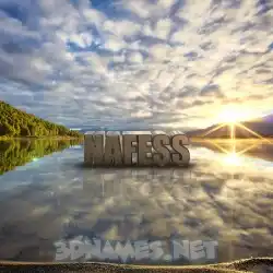 nafess in Morning Sunrise style - 3D name wallpaper