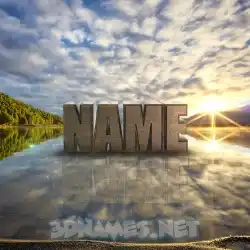 name in Morning Sunrise style - 3D name wallpaper