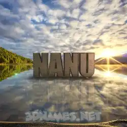nanu in Morning Sunrise style - 3D name wallpaper