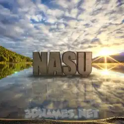nasu in Morning Sunrise style - 3D name wallpaper