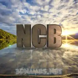 ncb in Morning Sunrise style - 3D name wallpaper