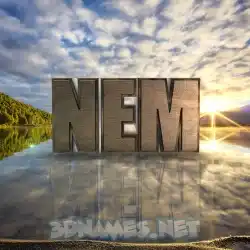 nem in Morning Sunrise style - 3D name wallpaper