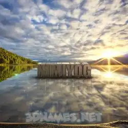 nimiyog in Morning Sunrise style - 3D name wallpaper
