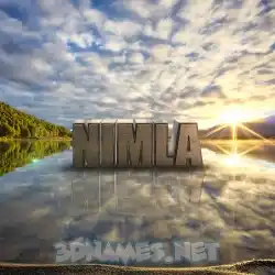 nimla in Morning Sunrise style - 3D name wallpaper