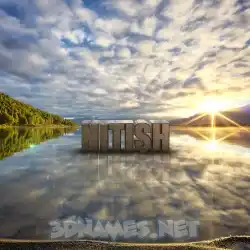nitish in Morning Sunrise style - 3D name wallpaper