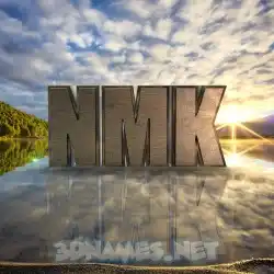 nmk in Morning Sunrise style - 3D name wallpaper