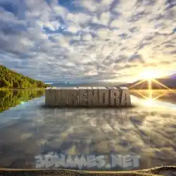 nurendra in Morning Sunrise style - 3D name wallpaper