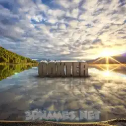 ooxter in Morning Sunrise style - 3D name wallpaper