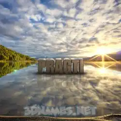 pragti in Morning Sunrise style - 3D name wallpaper