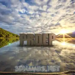 prdep in Morning Sunrise style - 3D name wallpaper