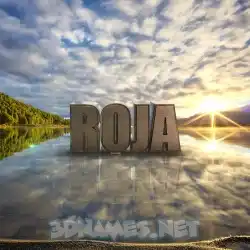 roja in Morning Sunrise style - 3D name wallpaper
