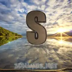 s in Morning Sunrise style - 3D name wallpaper