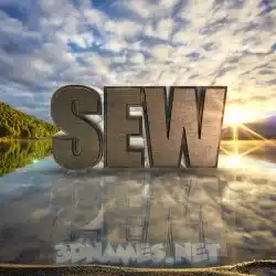 sew in Morning Sunrise style - 3D name wallpaper