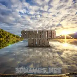 smarter click in Morning Sunrise style - 3D name wallpaper