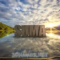 suma in Morning Sunrise style - 3D name wallpaper