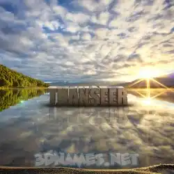 thanseer in Morning Sunrise style - 3D name wallpaper