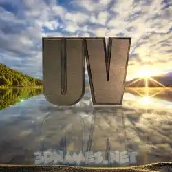 uv in Morning Sunrise style - 3D name wallpaper
