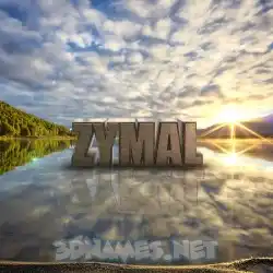 zymal in Morning Sunrise style - 3D name wallpaper
