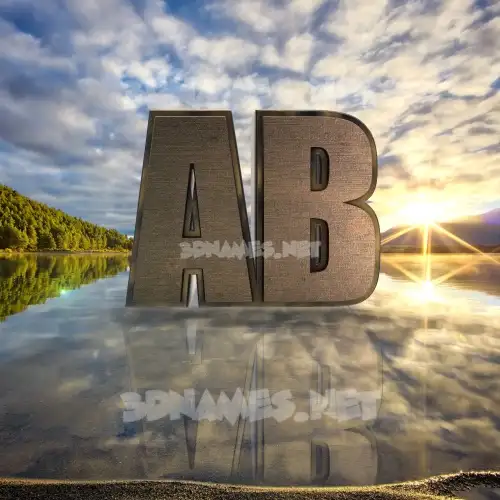 ab in Morning Sunrise style - 3D name wallpaper ab in Morning Sunrise style - 3D name wallpaper
