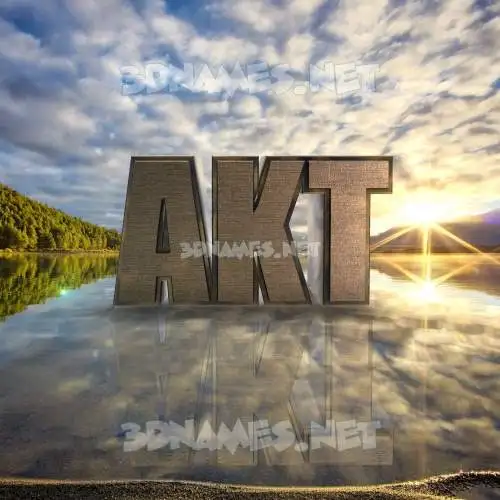 akt in Morning Sunrise style - 3D name wallpaper akt in Morning Sunrise style - 3D name wallpaper