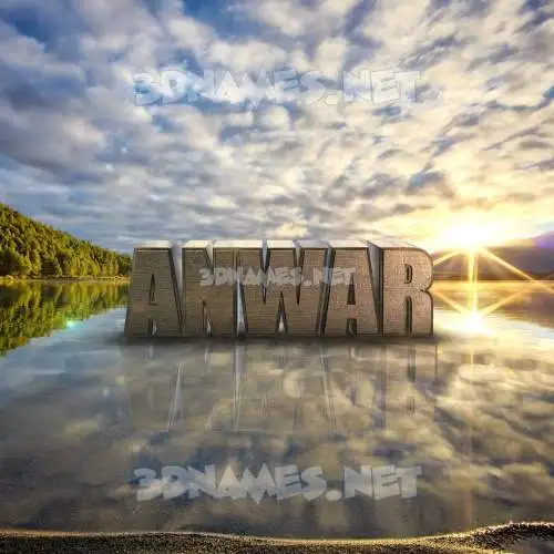 anwar in Morning Sunrise style - 3D name wallpaper anwar in Morning Sunrise style - 3D name wallpaper
