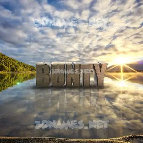 bunty in Morning Sunrise style - 3D name wallpaper bunty in Morning Sunrise style - 3D name wallpaper