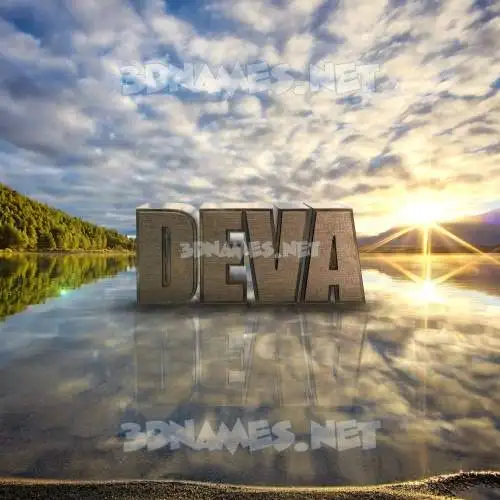 deva in Morning Sunrise style - 3D name wallpaper deva in Morning Sunrise style - 3D name wallpaper