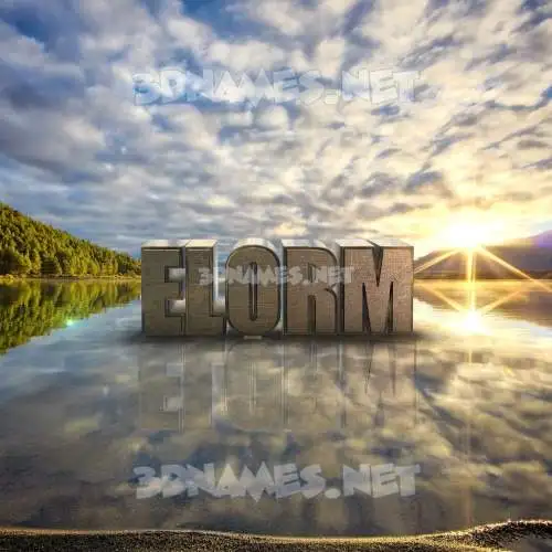 elorm in Morning Sunrise style - 3D name wallpaper elorm in Morning Sunrise style - 3D name wallpaper