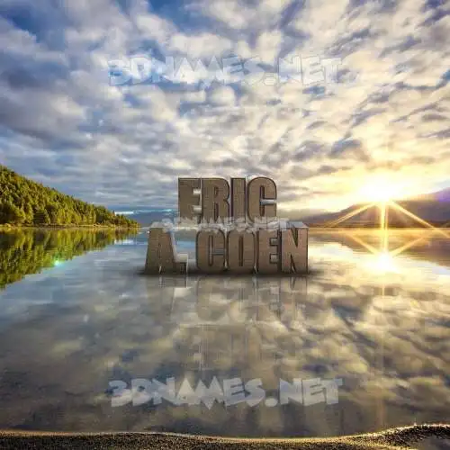 eric a. coen in Morning Sunrise style - 3D name wallpaper eric a. coen in Morning Sunrise style - 3D name wallpaper