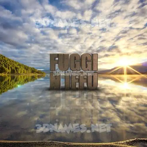 fuggi n iffu in Morning Sunrise style - 3D name wallpaper fuggi n iffu in Morning Sunrise style - 3D name wallpaper