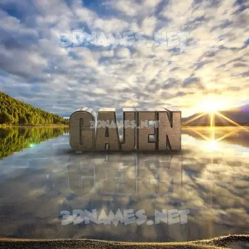 gajen in Morning Sunrise style - 3D name wallpaper gajen in Morning Sunrise style - 3D name wallpaper