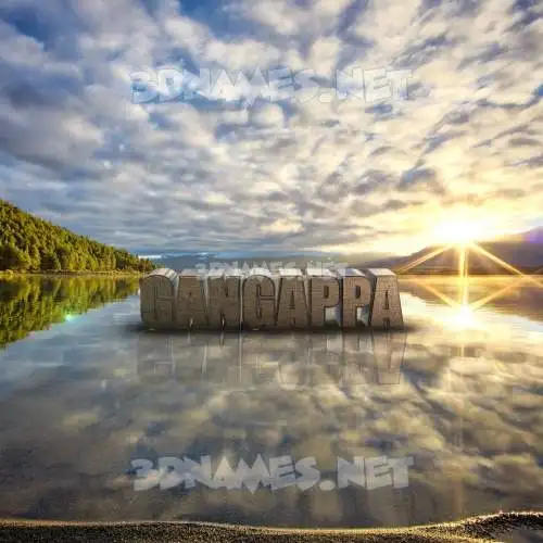gangappa in Morning Sunrise style - 3D name wallpaper gangappa in Morning Sunrise style - 3D name wallpaper