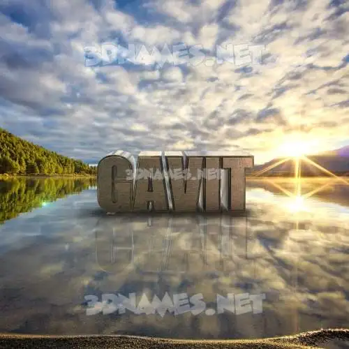 gavit in Morning Sunrise style - 3D name wallpaper gavit in Morning Sunrise style - 3D name wallpaper