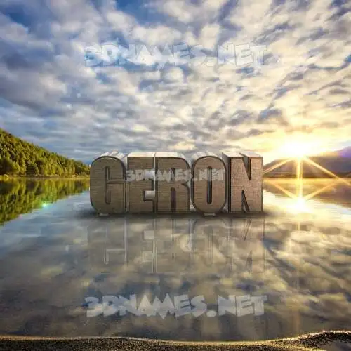 geron in Morning Sunrise style - 3D name wallpaper geron in Morning Sunrise style - 3D name wallpaper