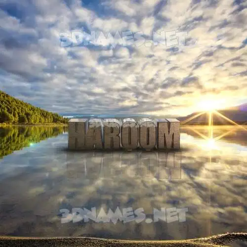 haroom in Morning Sunrise style - 3D name wallpaper haroom in Morning Sunrise style - 3D name wallpaper
