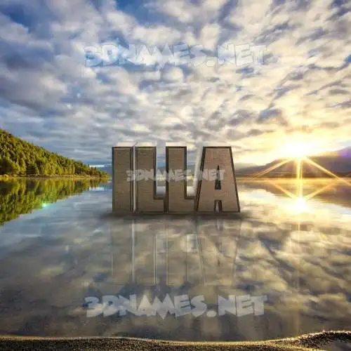 illa in Morning Sunrise style - 3D name wallpaper illa in Morning Sunrise style - 3D name wallpaper