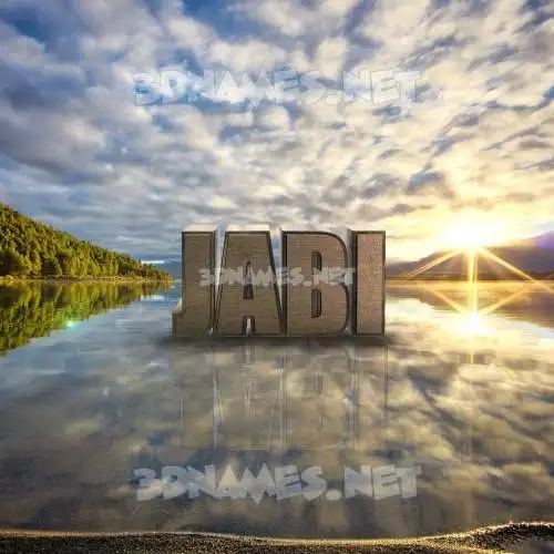 jabi in Morning Sunrise style - 3D name wallpaper jabi in Morning Sunrise style - 3D name wallpaper