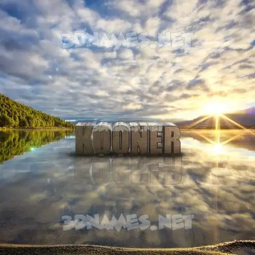 kooner in Morning Sunrise style - 3D name wallpaper kooner in Morning Sunrise style - 3D name wallpaper