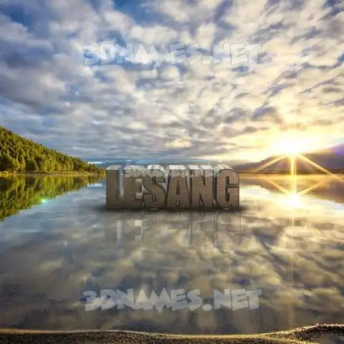 lesang in Morning Sunrise style - 3D name wallpaper lesang in Morning Sunrise style - 3D name wallpaper