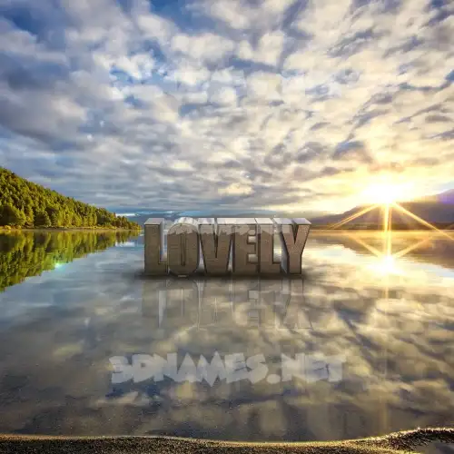 lovely in Morning Sunrise style - 3D name wallpaper