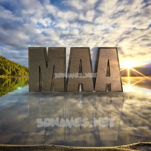 maa in Morning Sunrise style - 3D name wallpaper maa in Morning Sunrise style - 3D name wallpaper