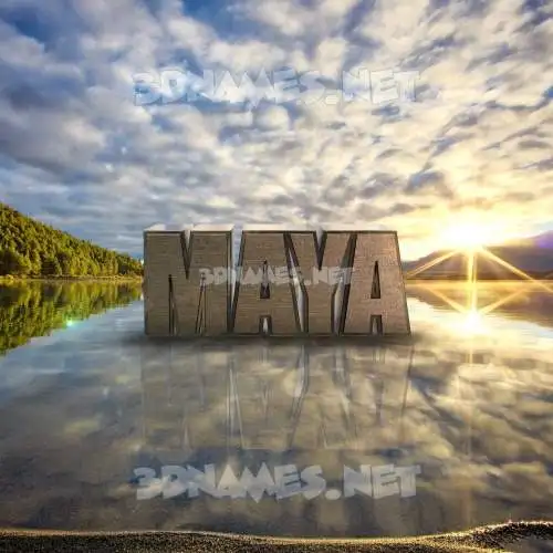 maya in Morning Sunrise style - 3D name wallpaper maya in Morning Sunrise style - 3D name wallpaper