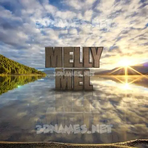 melly mel in Morning Sunrise style - 3D name wallpaper melly mel in Morning Sunrise style - 3D name wallpaper