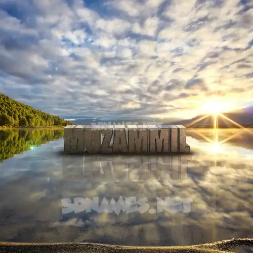 muzammil in Morning Sunrise style - 3D name wallpaper muzammil in Morning Sunrise style - 3D name wallpaper